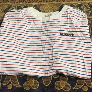 cute red, white, and blue crop top